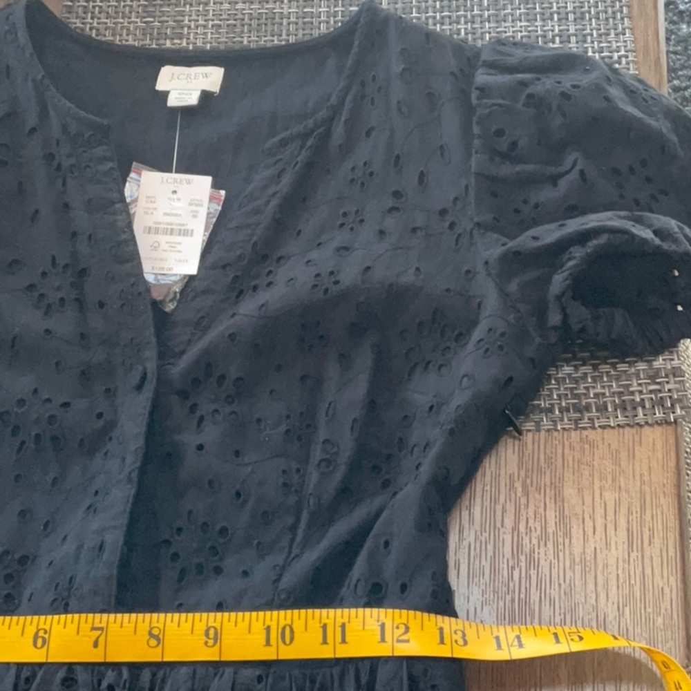 NWT J.CREW black short-sleeved dress with pockets and v neck - Picture 14 of 14
